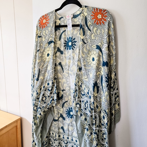 Free People Magic Dance Kimono Green Tea Combo (One Size) - Picture 3 of 12